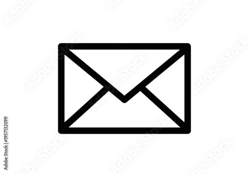 Email icon for communication and messaging, simple line style