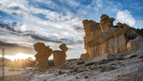 Landscape of Bolnuevo (Murcia, Spain)