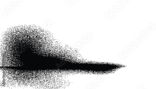 Abstract black ink splash or spray paint texture