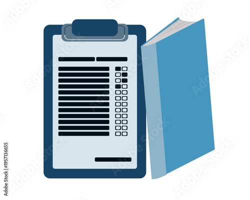 medical patient monitoring and data collection illustrations, Includes icons for digital surveys, health questionnaires, and a symptom diary