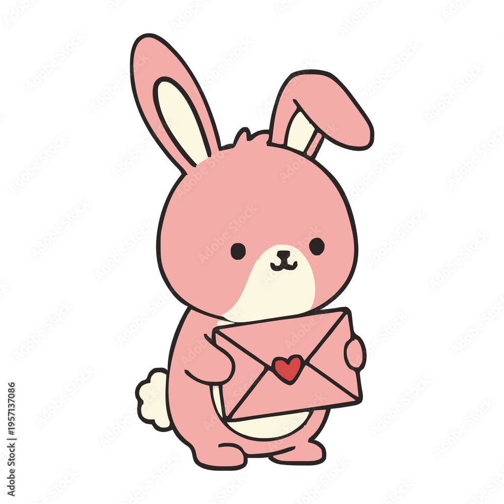 Obraz premium Easter bunny with envelope