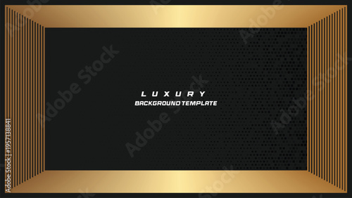 Luxury Black and Gold Geometric Background Template for Premium Branding