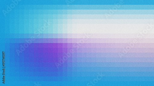 Obraz na plátně A minimalist abstract background featuring overlapping gradient grids in cool blue and purple tones with a soft, grainy noise texture