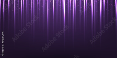 Award background. Dark pink silk curtain luxury backdrop. Color vertical draped satin cloth texture curtain on dark floor stage. Award, presentation scene. Elegant modern vector illustration.