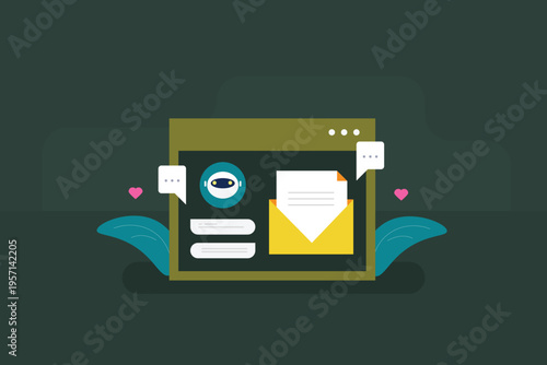 AI integrated with email application responds to valid email messages through automatic replies, prepare email contents and schedule important email messages to right recipients.