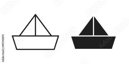 Paper boat icons simple design. Vector illustration for web ui