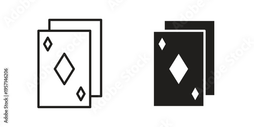 Playing cards icons simple design. Vector illustration for web ui
