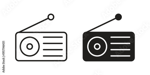 Radio icons simple design. Vector illustration for web ui