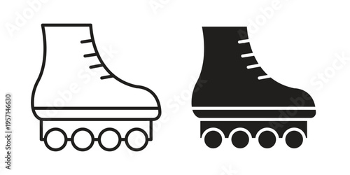 Roller skates icons simple design. Vector illustration for web ui