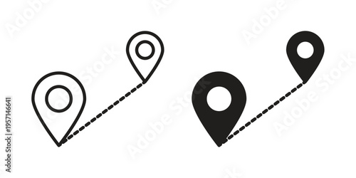 Route icons simple design. Vector illustration for web ui