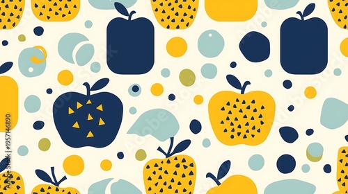 Seamless vector illustration of a floral pattern with flowers, butterflies, and leaves featuring sweet strawberries and Easter eggs in a vintage cartoon design for wallpaper