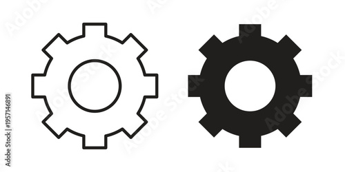 Settings icons simple design. Vector illustration for web ui
