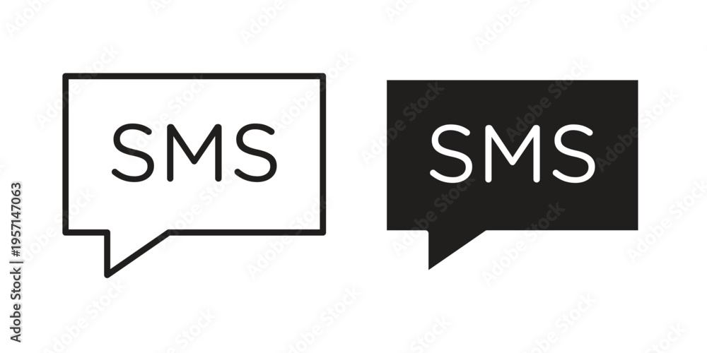 Obraz premium SMS icons simple design. Vector illustration for web ui