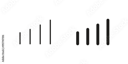 Signal icons simple design. Vector illustration for web ui