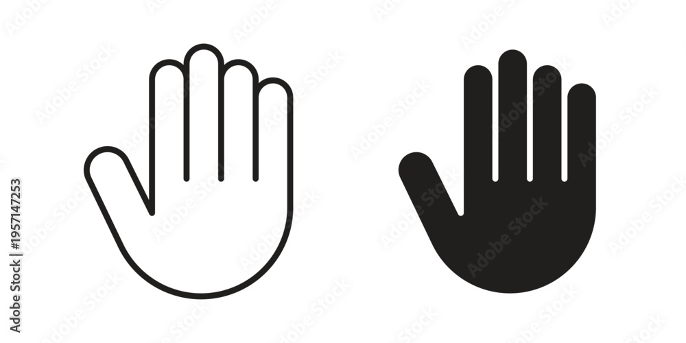 Obraz premium Stop icons simple design. Vector illustration for web ui