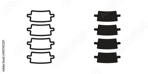 Spine icons simple design. Vector illustration for web ui