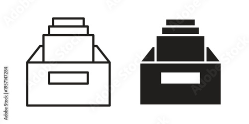 Store files icons simple design. Vector illustration for web ui