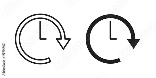 Time forward icons simple design. Vector illustration for web ui