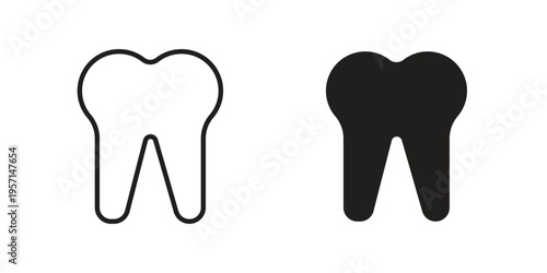 Tooth icons simple design. Vector illustration for web ui