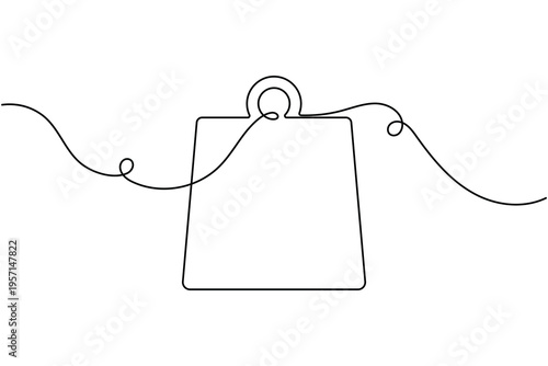 Kettlebell weightlifting icon continuous one line drawing on white background single art minimal fitness and muscle strength symbol outline vector illustration