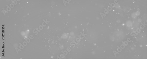White dust light, blending sparkle, shimmer, glitter across bokeh. Twinkle particle, stardust highlights flare. Magical festive sparks with glare, lens flare illuminate the PNG vector illustration.