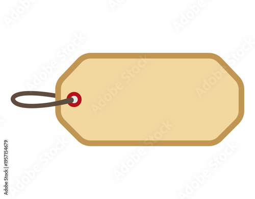 シンプルなタグのイラスト　フレーム　枠　付箋