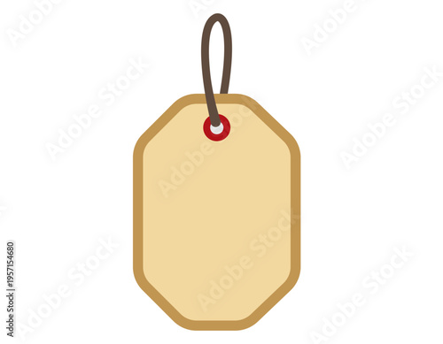 シンプルなタグのイラスト　フレーム　枠　付箋