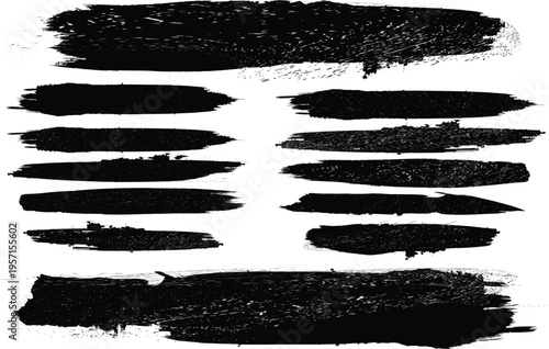 Grunge brush stroke banner with rough edges - abstract paint stroke for typography overlay. Bold brush stroke strip for web header or cover design. Textured element for design template , social media.