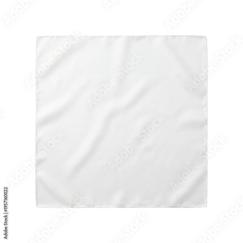 Foto Blank white square textile napkin top view isolated