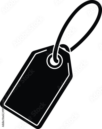 Silhouette of a blank price tag for retail shopping vector illustration