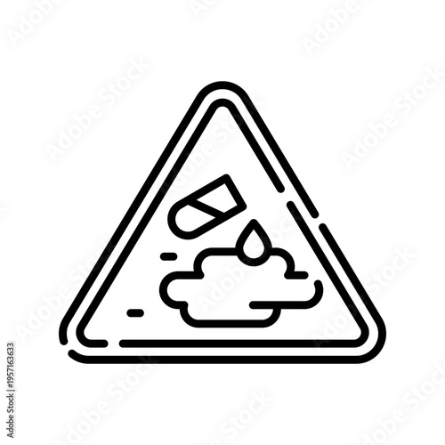 Chemical Spill Drill Icon Professional UI Symbol