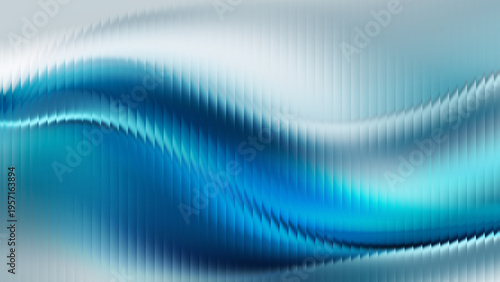 Abstract blue wave background with smooth gradient and soft vertical motion lines for modern technology concept, used today to express calm energy, clean style, and professional visuals