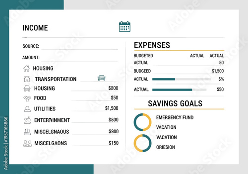 A person reviews a detailed budget spreadsheet on a desk with financial documents.