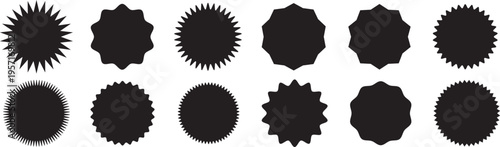 Red starburst best seller icon, Red burst collection icons. professional vector illustration of a vibrant sale.Discount price tag for retail marketing. digital best seller and special offer symbols,
