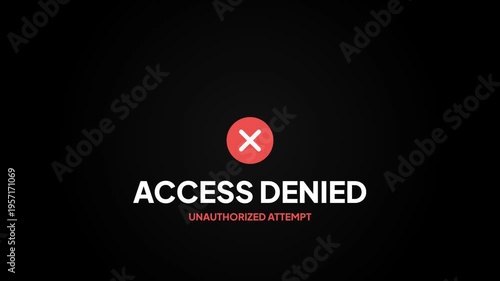 Access denied unauthorized attempt security error message with identity verification bar