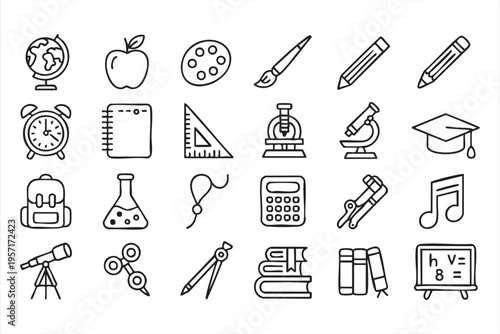 Home Comfort and HVAC Equipment Outline Icons for Modern Living