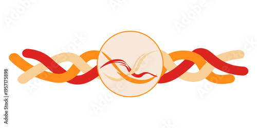 Abstract vector illustration representing the thinning or weakening of muscle fibers and connective tissue, image symbolizing tissue degradation, collagen loss, or structural fragility