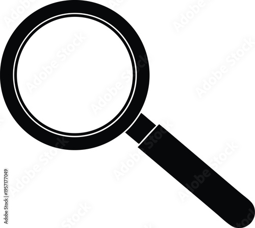 Magnifying glass search icon vector for web and app UI
