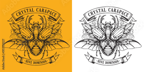 Crystal Carapace Hive Dominion Jeweled Beetle Insect Decorative Art