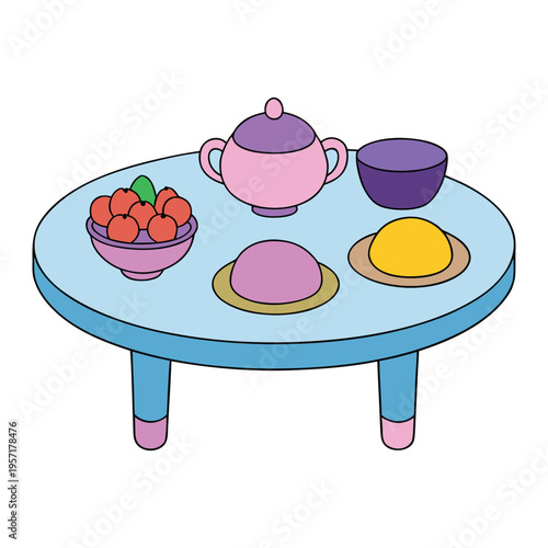 A beautifully arranged table filled with colorful dishes, steaming and fresh, inviting everyone to enjoy a warm, delicious, and hearty meal together.
