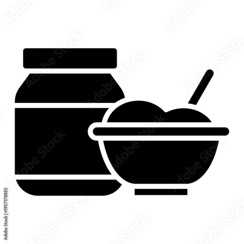 Baby food glyph solid icon