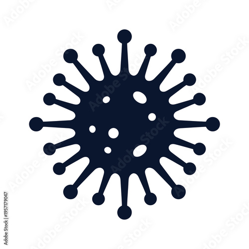 Dark vector of a spherical virus with protruding spikes