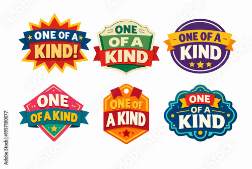 One of a kind collection of unique badges, labels and emblems, showcasing exclusivity and special product quality