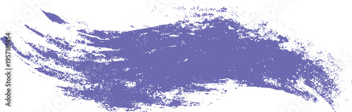 Purple grunge paint brush stroke texture on white background