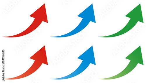 上昇矢印のイラストセット