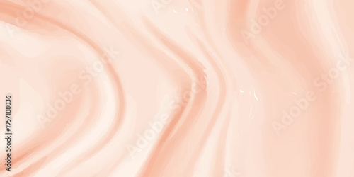 Strawberry cream yogurt swirl vortex background. Pale pink milk texture with spiral pattern, soft pastel colored abstract dairy product bg. Smoothie or ice cream decoration, food packaging element.