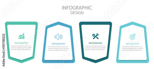 Timeline infographic design element and number options. Can be used for workflow layout, diagram, annual report, web design.