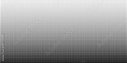 Dotted halftone gradient texture. Vanishing polka dot background. Repeating dots gradation pattern background. Black fading comic pop art overlay backdrop. Raster effect wallpaper. Vector halftone
