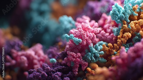 High Fidelity 3D Macro Visualization of Colorful Protein Assembly