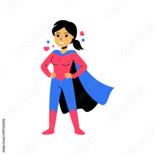 Super mom vector icon graphic isolated sketch illustration on white background.